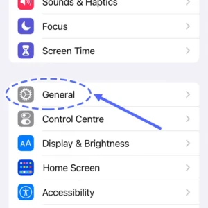 Bước 3 cài đặt PP88 APP: Vào "Chung"