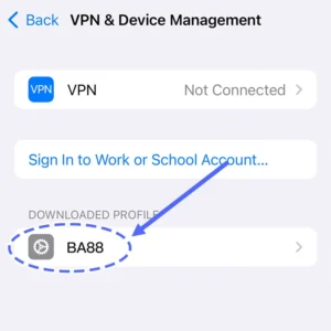 Bước 5 cài đặt PP88 APP: Nhấn vào tệp mô tả đã tải về "BA88"