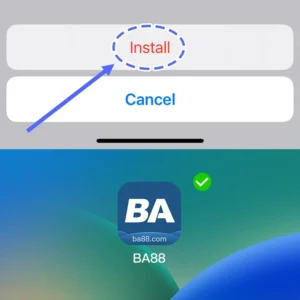 Bước 8 cài đặt PP88 APP: Nhấn "Cài đặt" và hoàn tất.
